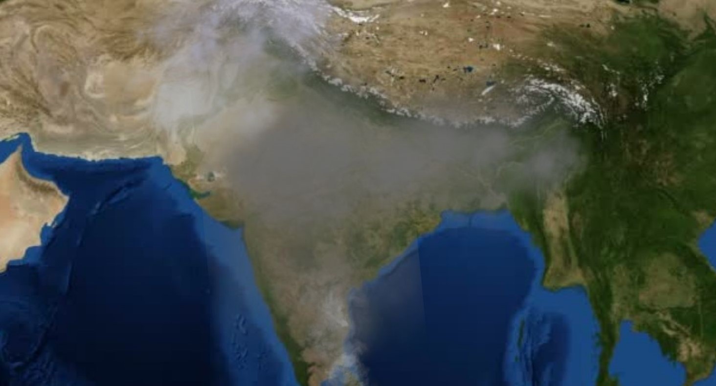 Satellite data show an increasing aerosol blanket over Indian skies