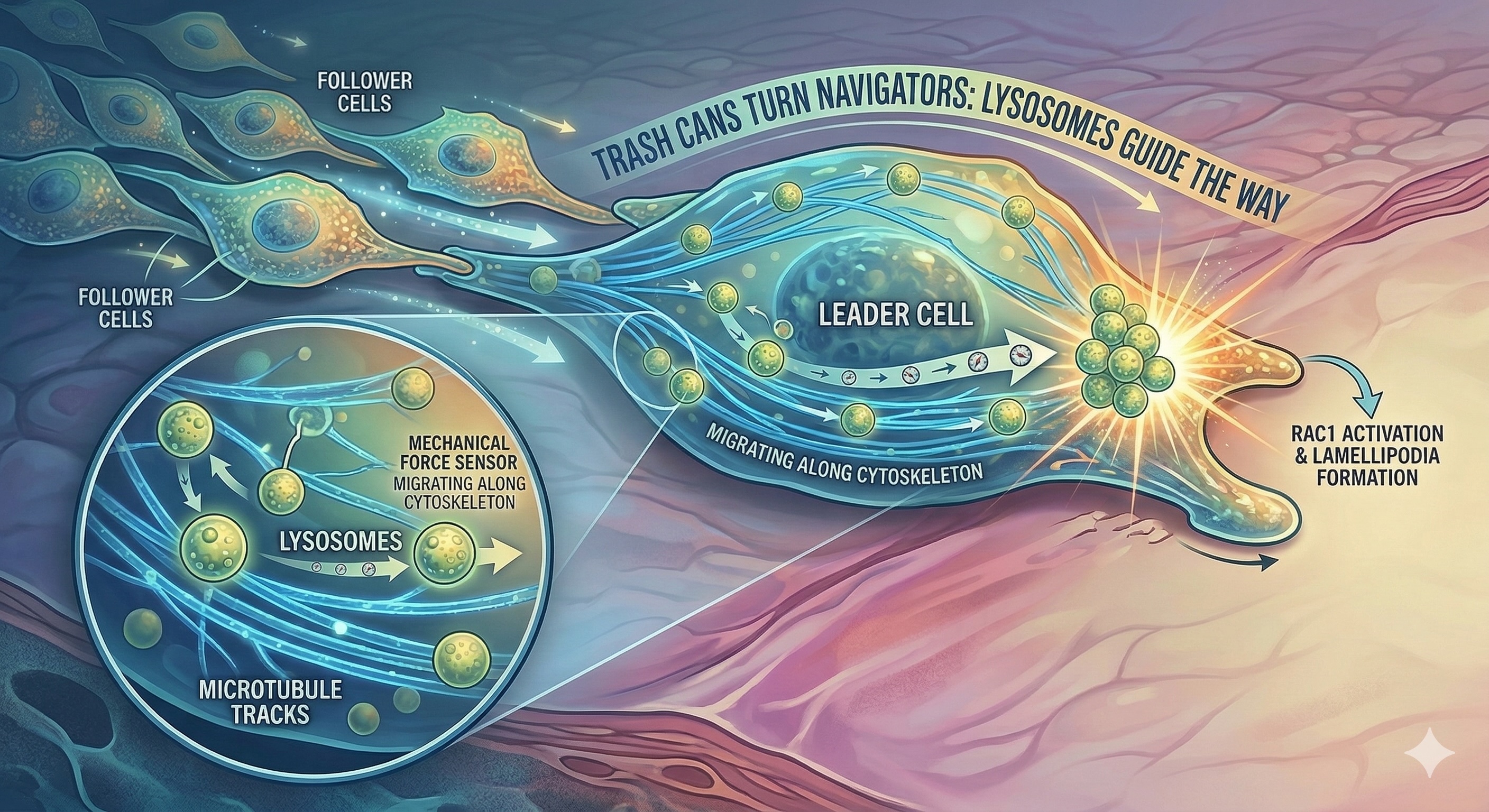 Study finds lysosomes guide the way for ‘leader cells’ during wound healing