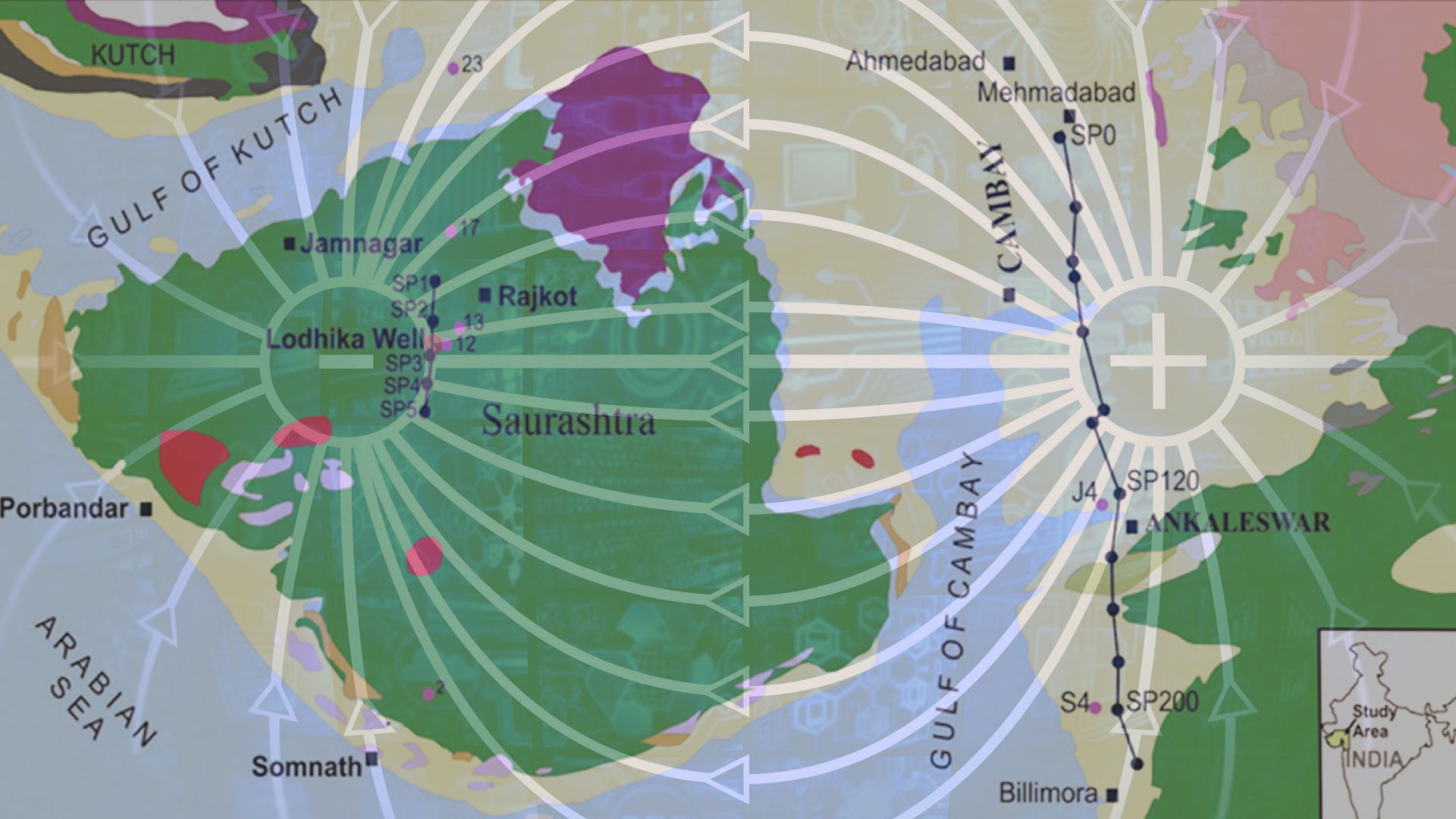 Using electric and magnetic fields to map beneath the volcanic sediment of the Deccan Traps