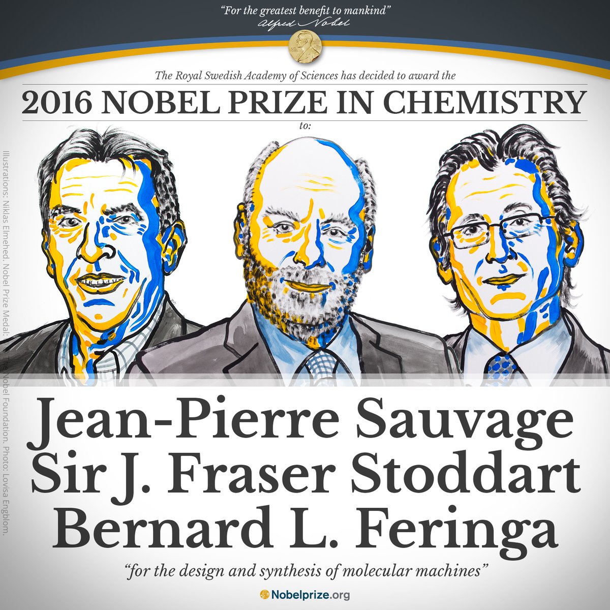Trio awarded the Nobel Prize in Chemistry for building world’s smallest machines