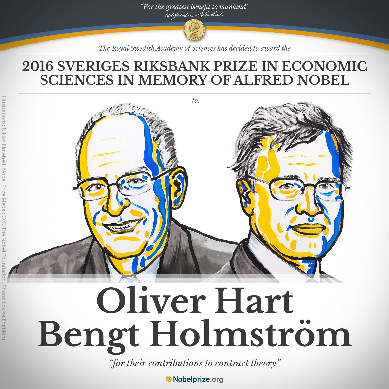 Duo win the Economics Nobel for Contract Theory